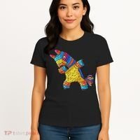 Cinco De Mayo Dabbing Donkey Pinata Funny Mexican Dab Women's T-Shirt thumb 4