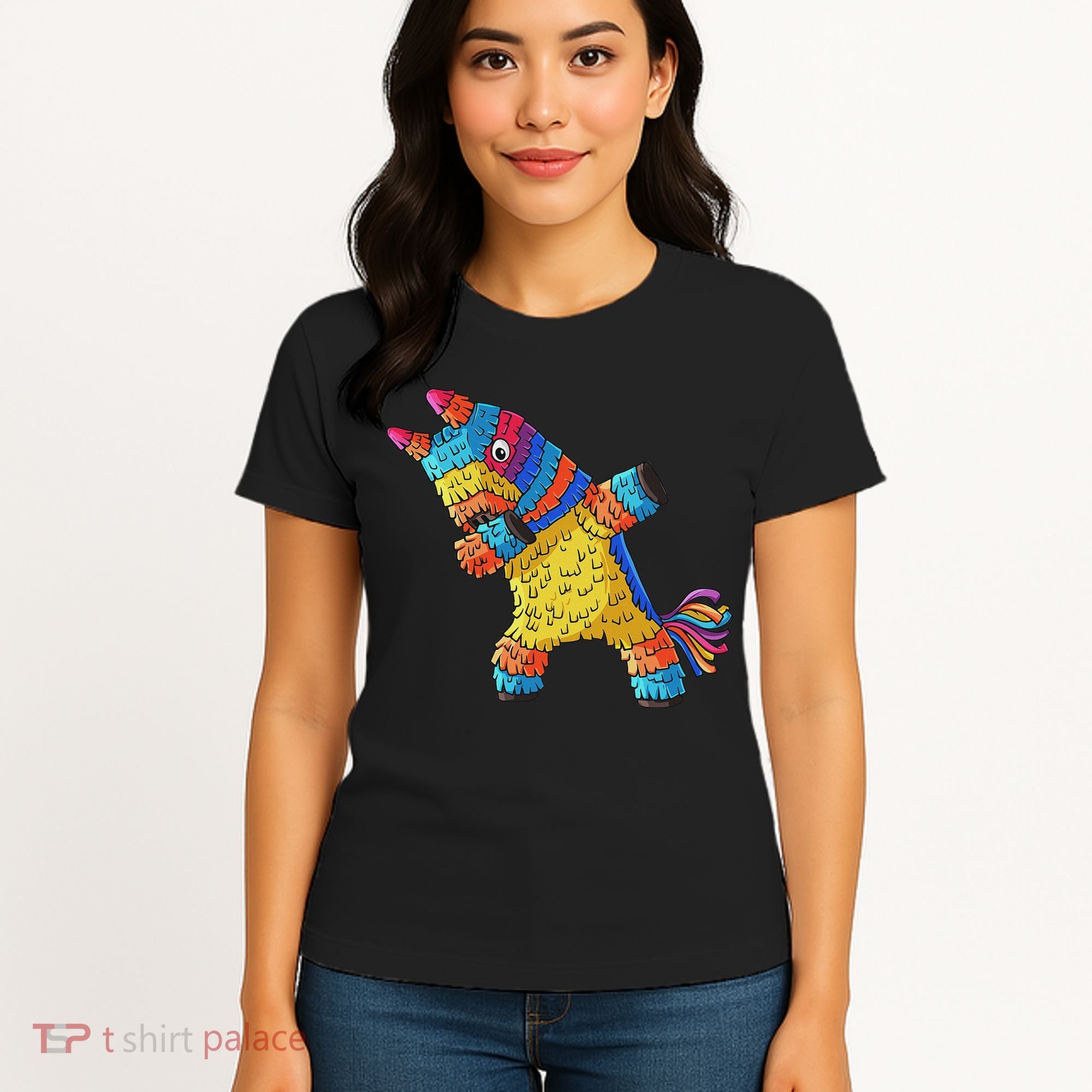 Cinco De Mayo Dabbing Donkey Pinata Funny Mexican Dab Women's T-Shirt