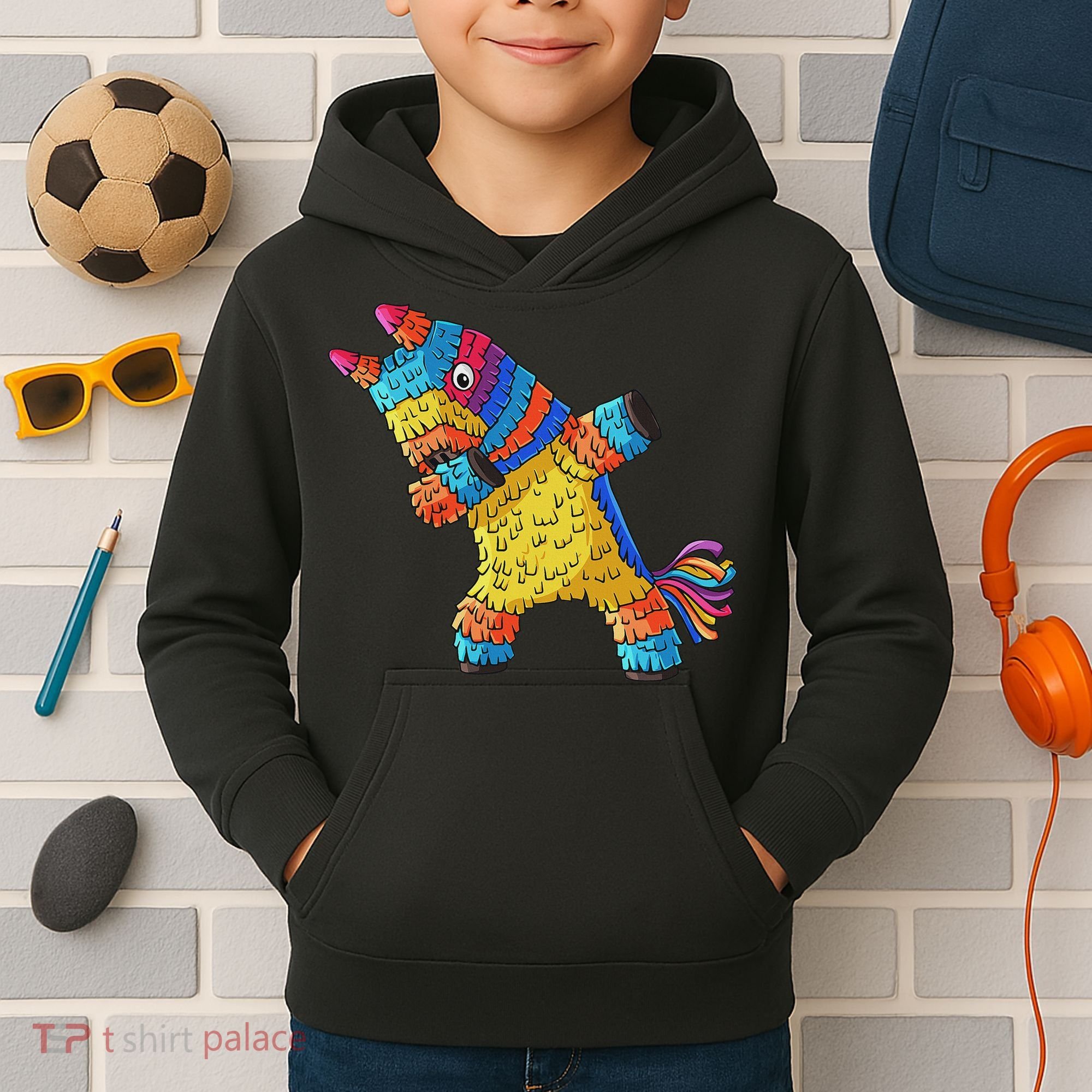 Cinco De Mayo Dabbing Donkey Pinata Funny Mexican Dab Kids Hoodie