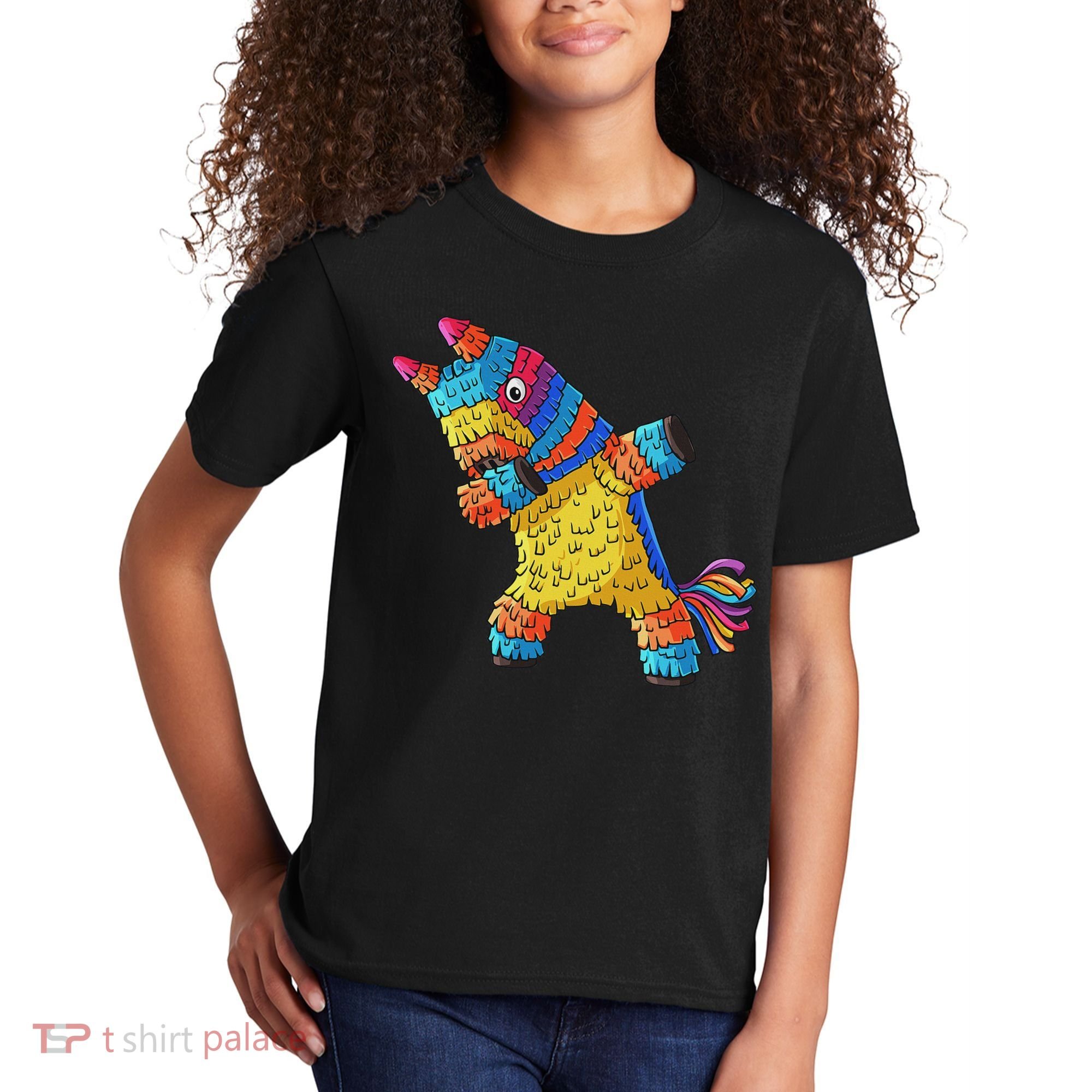 Cinco De Mayo Dabbing Donkey Pinata Funny Mexican Dab Kids T-Shirt