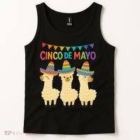 Cinco De Mayo Llama Fiesta Ultimate May 5th Party Vibe Tank Top thumb 2
