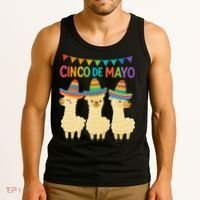 Cinco De Mayo Llama Fiesta Ultimate May 5th Party Vibe Tank Top thumb 3