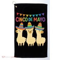 Cinco De Mayo Llama Fiesta Ultimate May 5th Party Vibe Golf Towel thumb 0