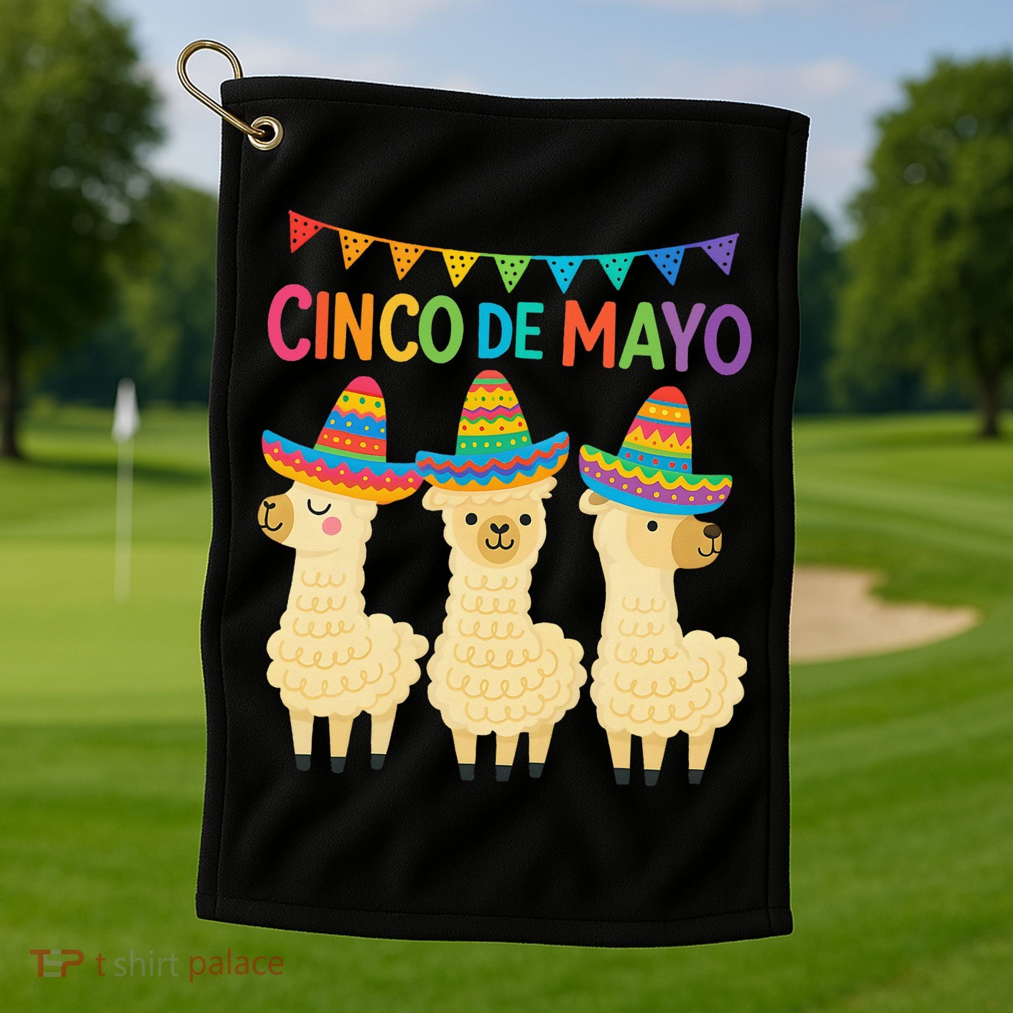 Cinco De Mayo Llama Fiesta Ultimate May 5th Party Vibe Golf Towel