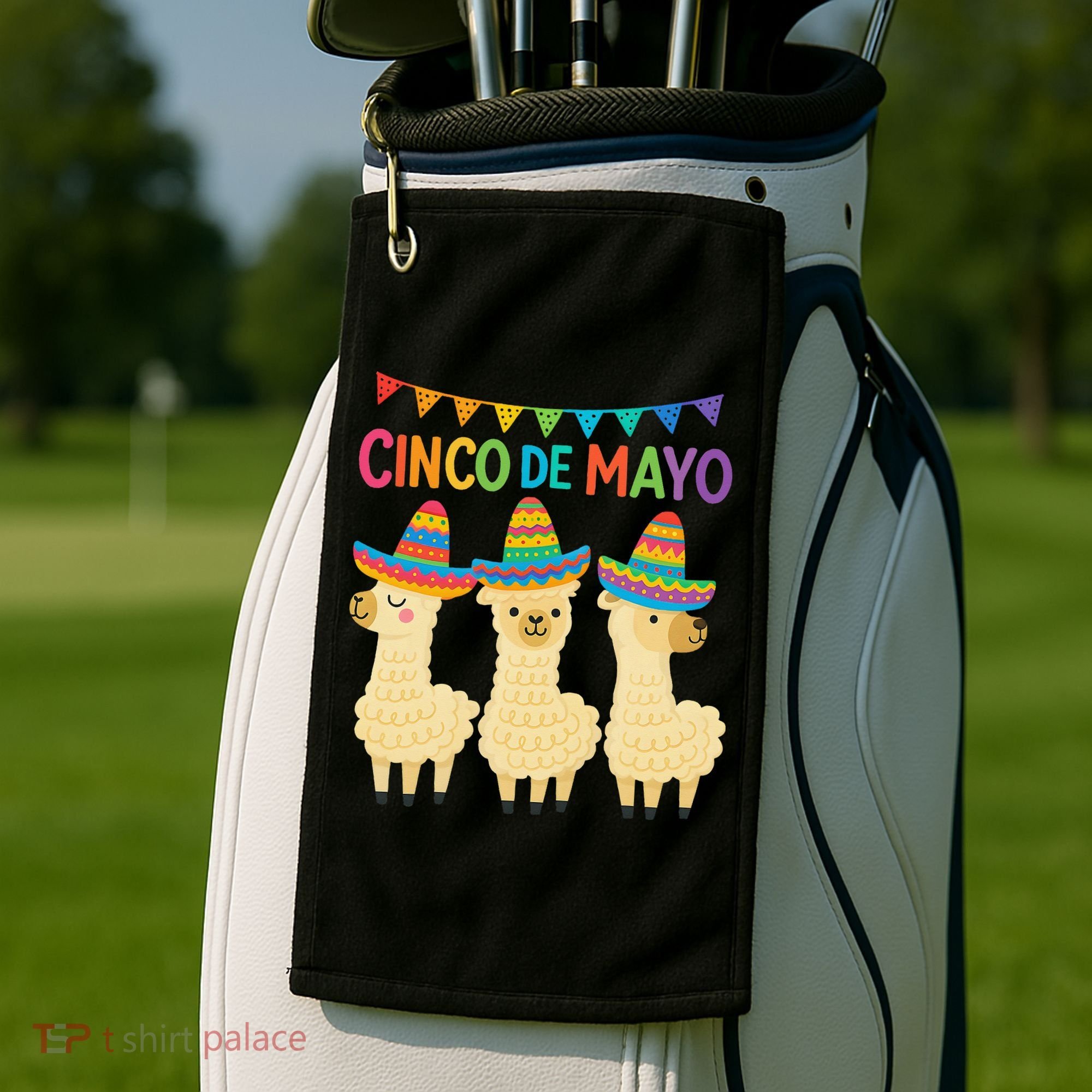 Cinco De Mayo Llama Fiesta Ultimate May 5th Party Vibe Golf Towel