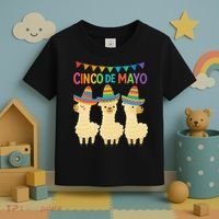 Cinco De Mayo Llama Fiesta Ultimate May 5th Party Vibe Toddler T-Shirt thumb 3