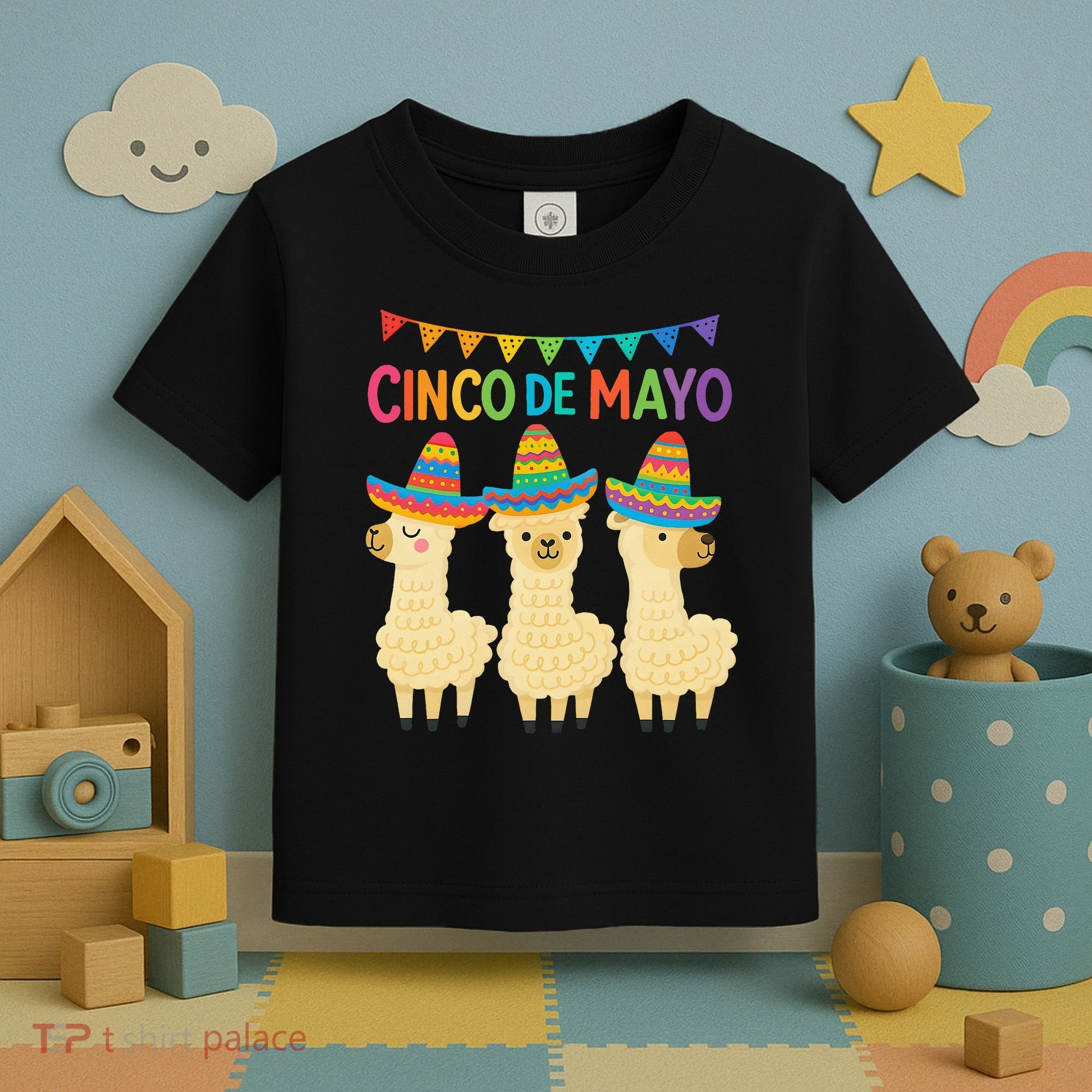 Cinco De Mayo Llama Fiesta Ultimate May 5th Party Vibe Toddler T-Shirt