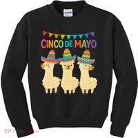 Cinco De Mayo Llama Fiesta Ultimate May 5th Party Vibe Kids Sweatshirt thumb 0