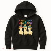 Cinco De Mayo Llama Fiesta Ultimate May 5th Party Vibe Kids Hoodie thumb 0