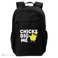 Chicks Dig Me Funny Baby Chick Chicken Backpack thumb 0