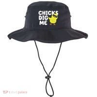 Chicks Dig Me Funny Baby Chick Chicken Bucket Hat thumb 0