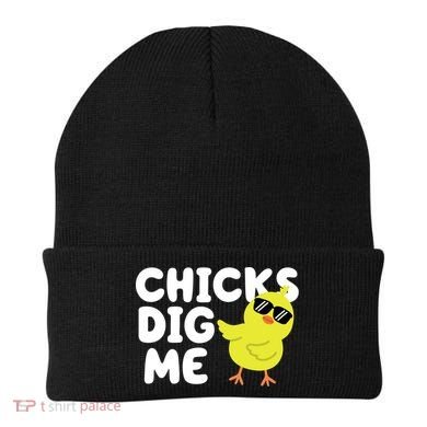 Chicks Dig Me Funny Baby Chick Chicken Beanie