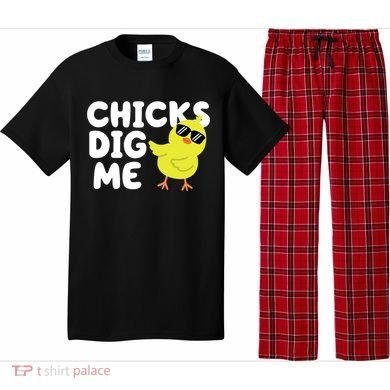 Chicks Dig Me Funny Baby Chick Chicken Pajama Set