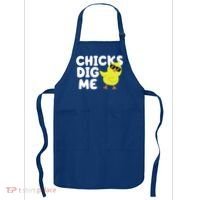 Chicks Dig Me Funny Baby Chick Chicken Apron thumb 0
