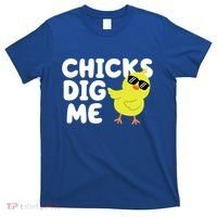 Chicks Dig Me Funny Baby Chick Chicken T-Shirt thumb 0