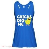 Chicks Dig Me Funny Baby Chick Chicken Ladies Essential Flowy Tank thumb 0