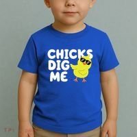 Chicks Dig Me Funny Baby Chick Chicken Toddler T-Shirt thumb 2