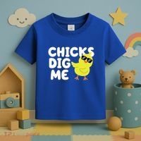 Chicks Dig Me Funny Baby Chick Chicken Toddler T-Shirt thumb 3