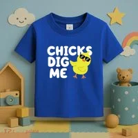 Chicks Dig Me Funny Baby Chick Chicken Toddler T-Shirt thumb 3