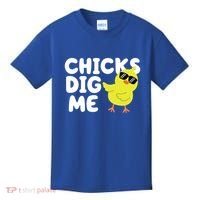 Chicks Dig Me Funny Baby Chick Chicken Kids T-Shirt thumb 0