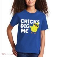 Chicks Dig Me Funny Baby Chick Chicken Kids T-Shirt thumb 2