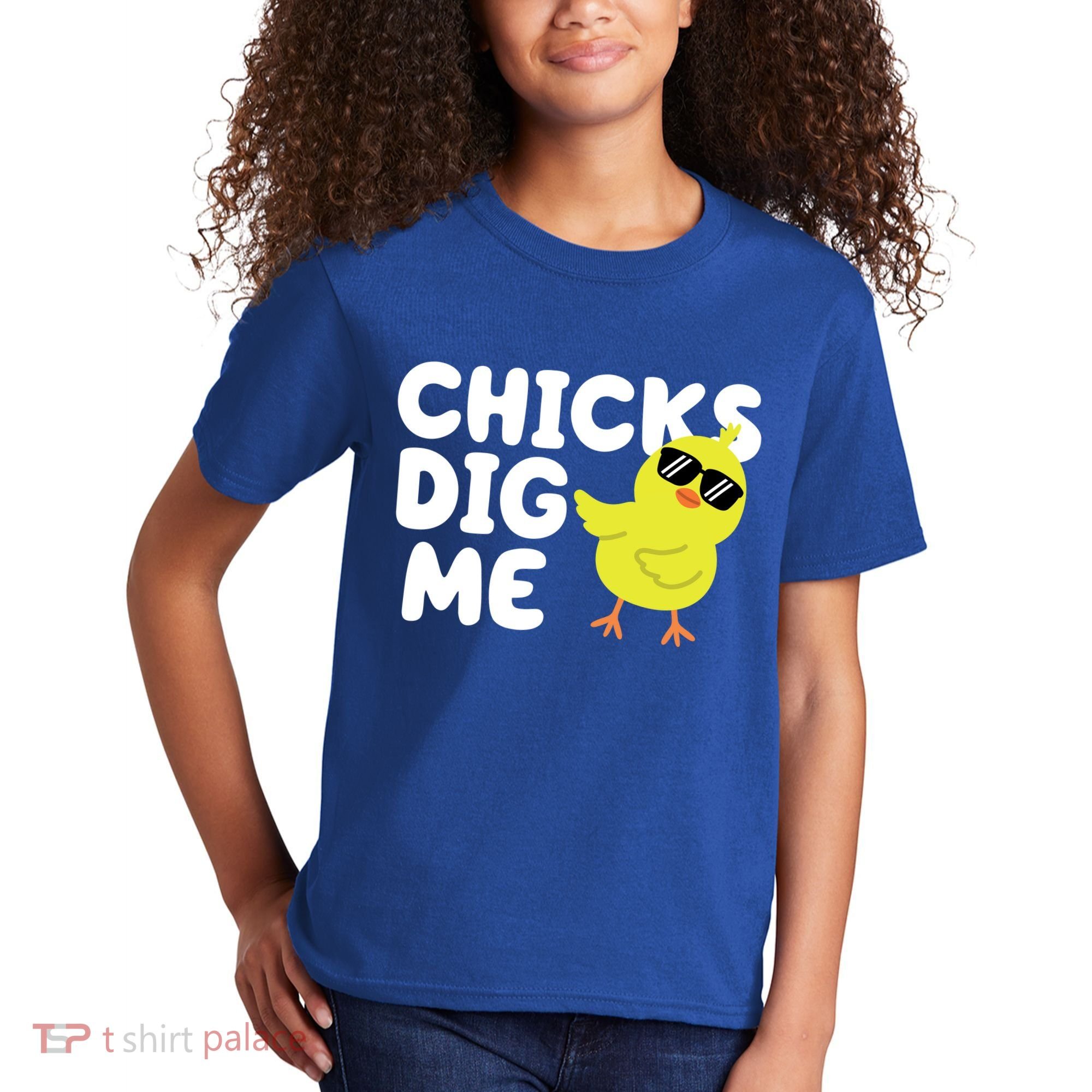 Chicks Dig Me Funny Baby Chick Chicken Kids T-Shirt