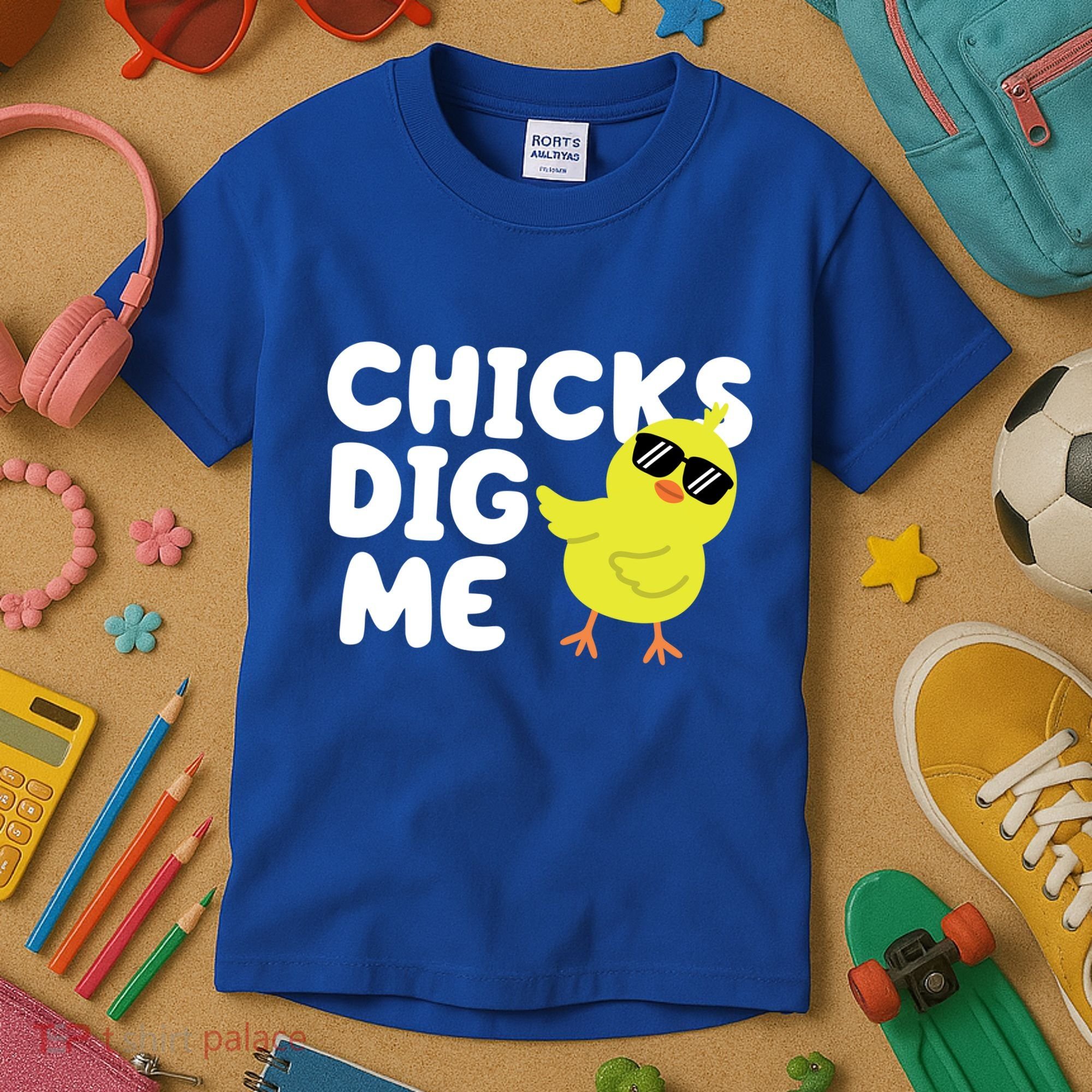 Chicks Dig Me Funny Baby Chick Chicken Kids T-Shirt