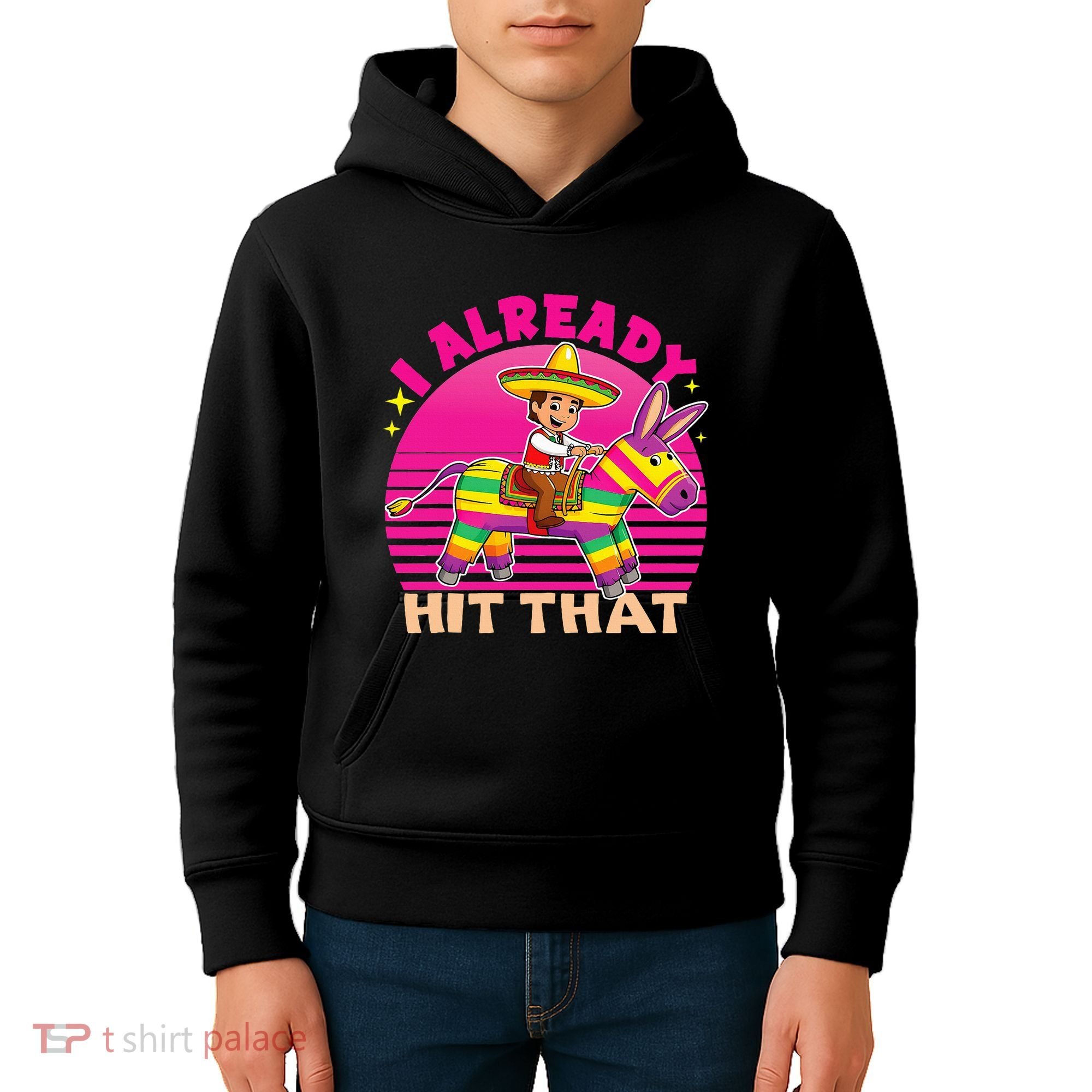 Cinco De Mayo Costume I Already Hit That Pinata Kids Hoodie