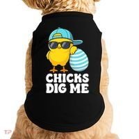 Chicks Dig Me Easter Happy Easter Funny Doggie Tank thumb 0