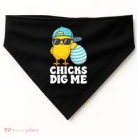 Chicks Dig Me Easter Happy Easter Funny USA-Made Doggie Bandana thumb 0