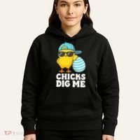 Chicks Dig Me Easter Happy Easter Funny Hoodie thumb 5