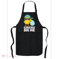 Chicks Dig Me Easter Happy Easter Funny Apron thumb 0
