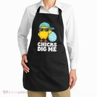 Chicks Dig Me Easter Happy Easter Funny Apron thumb 2