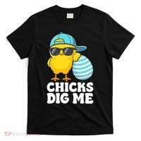 Chicks Dig Me Easter Happy Easter Funny T-Shirt thumb 0