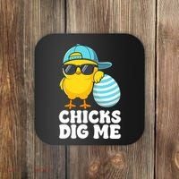 Chicks Dig Me Easter Happy Easter Funny Coaster thumb 0