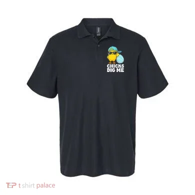 Chicks Dig Me Easter Happy Easter Funny Polo
