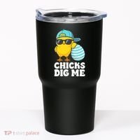 Chicks Dig Me Easter Happy Easter Funny Tumbler thumb 0