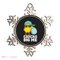 Chicks Dig Me Easter Happy Easter Funny Ornament thumb 0