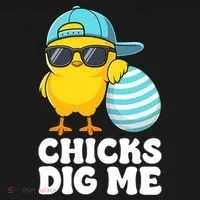 Chicks Dig Me Easter Happy Easter Funny Tank Top thumb 6