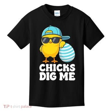 Chicks Dig Me Easter Happy Easter Funny Kids T-Shirt