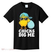 Chicks Dig Me Easter Happy Easter Funny Kids T-Shirt thumb 0