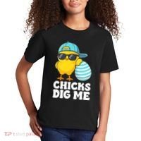 Chicks Dig Me Easter Happy Easter Funny Kids T-Shirt thumb 2
