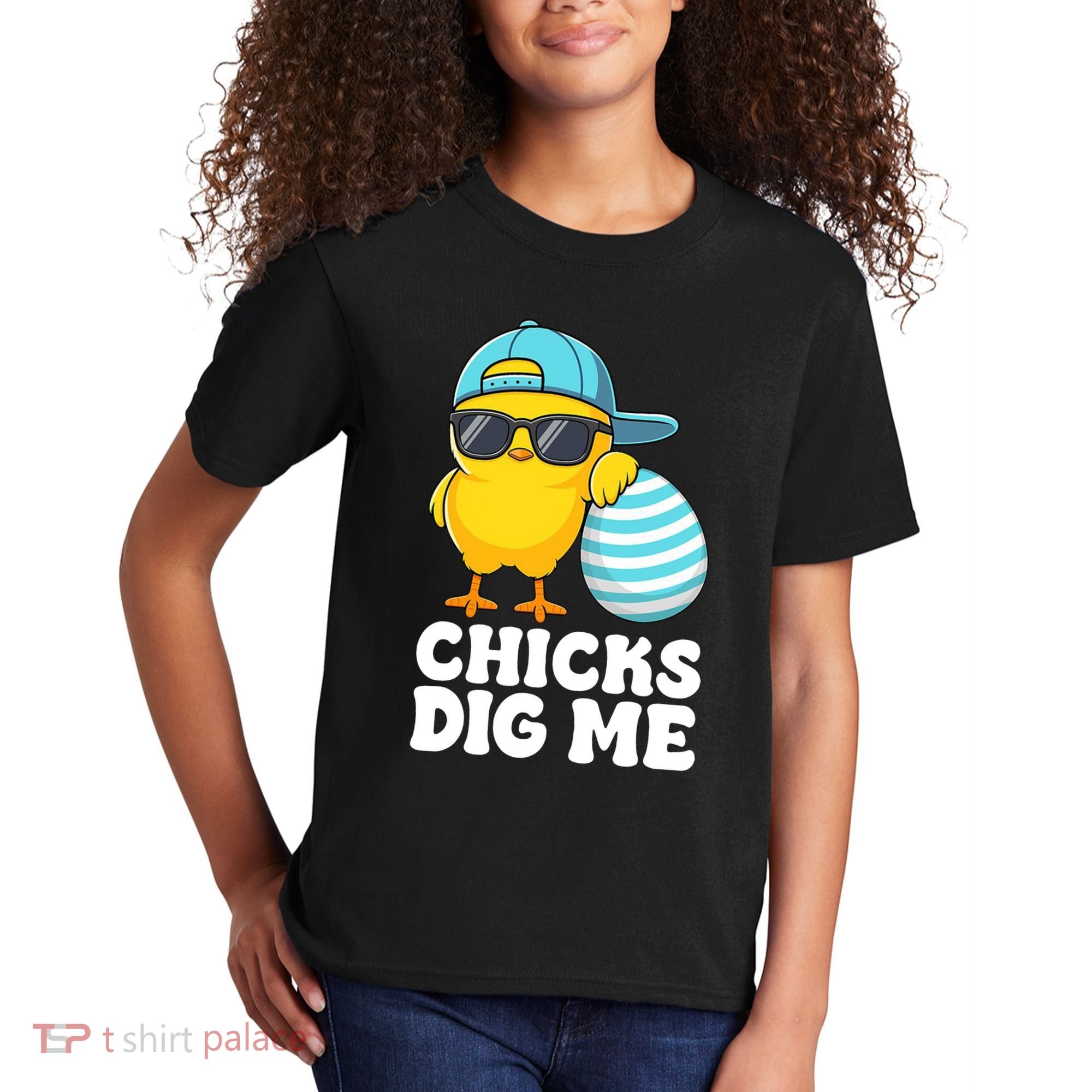 Chicks Dig Me Easter Happy Easter Funny Kids T-Shirt