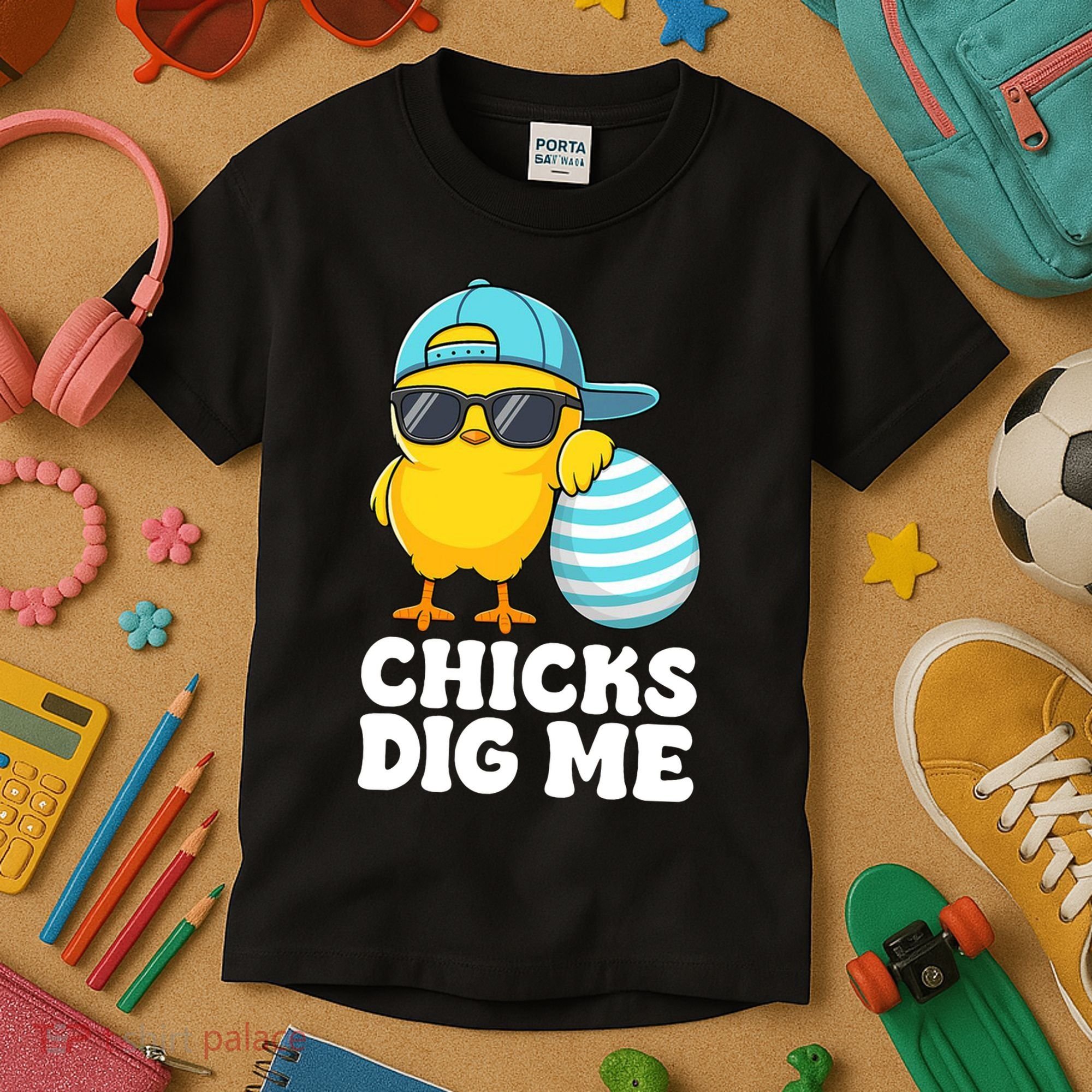 Chicks Dig Me Easter Happy Easter Funny Kids T-Shirt