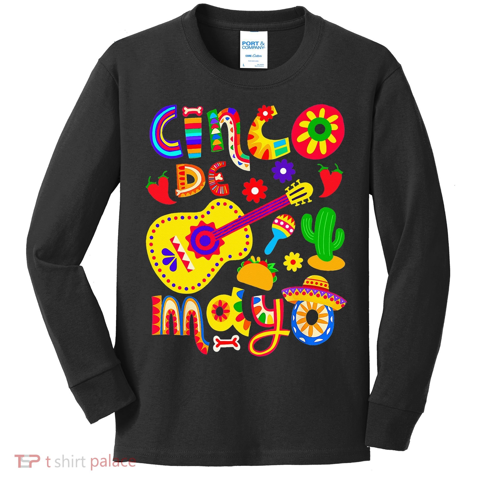 Cinco De Mayo Mexican Fiesta 5 De Mayo Kids Long Sleeve Shirt