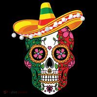 Cinco De Mayo Shirts Sugar Mexican Skull Cinco De Mayo Ornament thumb 1