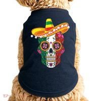 Cinco De Mayo Shirts Sugar Mexican Skull Cinco De Mayo Doggie Tank thumb 0