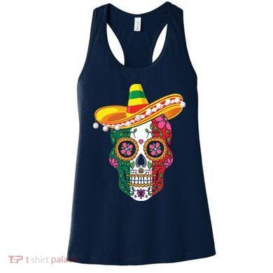 Cinco De Mayo Shirts Sugar Mexican Skull Cinco De Mayo Women's Tank Top