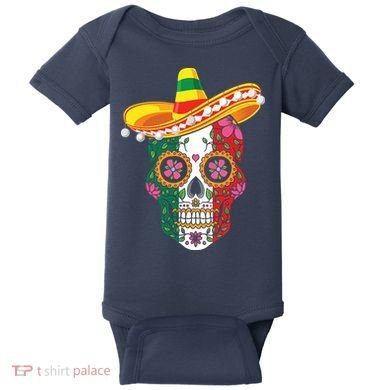 Cinco De Mayo Shirts Sugar Mexican Skull Cinco De Mayo Baby Bodysuit