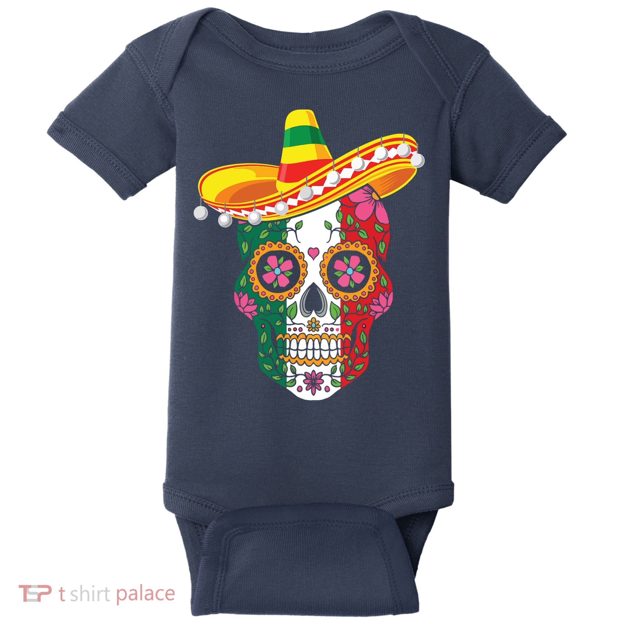 Cinco De Mayo Shirts Sugar Mexican Skull Cinco De Mayo Baby Bodysuit